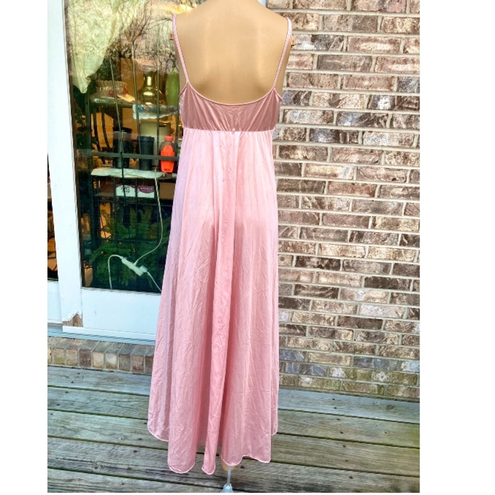 Vintage 1970 Collector Item Dreamy Dreamcore Light Pink Coquette Slip Maxi Dress - Picture 11 of 15